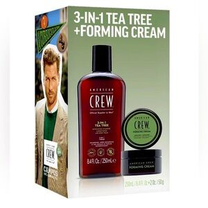 AMERICAN CREW 3-in-1 Tea Tree shampoo, conditioner & wash with Forming Cream Duo
